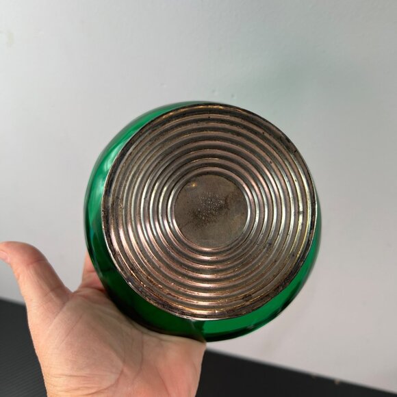 Emerald Green Sterling Silver Frank Whiting Compote Bowl Trinket Candy Dish 2074 - Picture 6 of 8